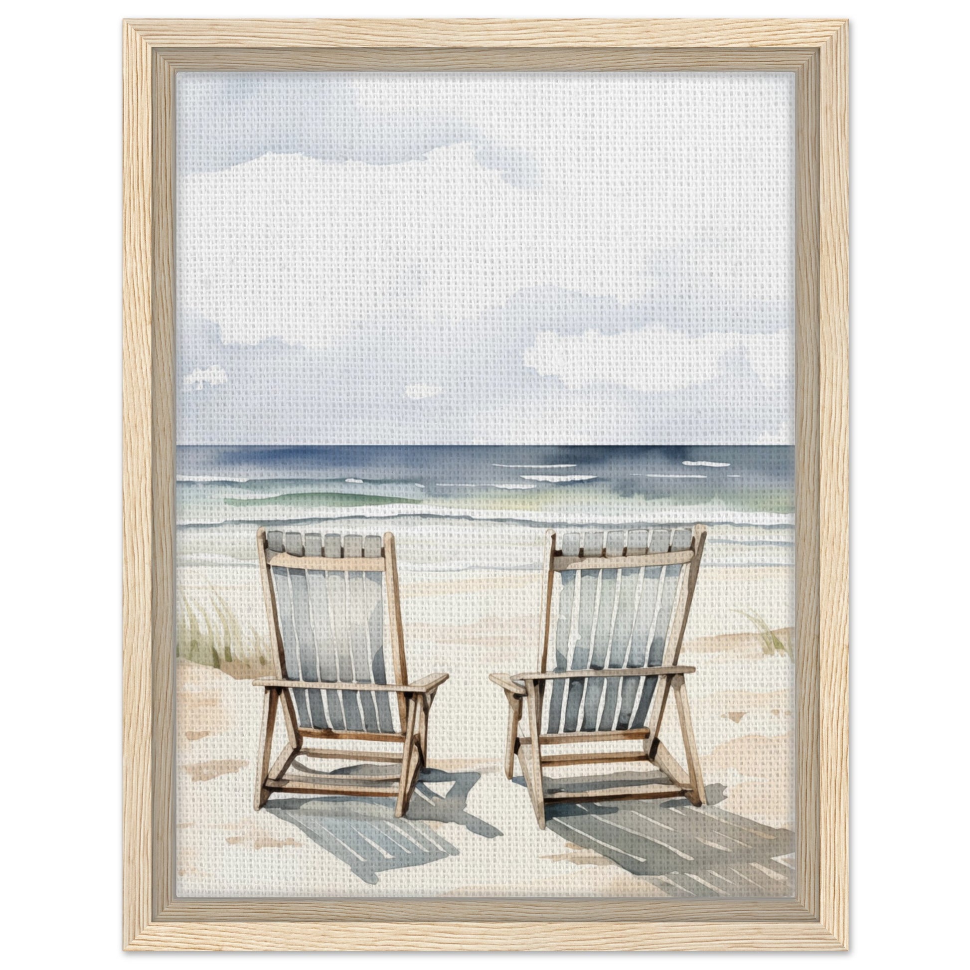 Strandruhe | Gerahmte Leinwand Holzrahmen 30x40 cm - Pixara