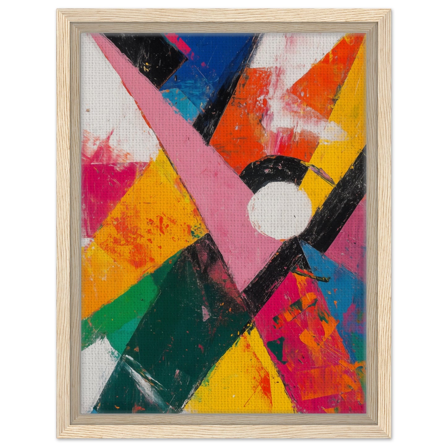 Abstraktes Farbspiel der Energie | Gerahmte Leinwand Holzrahmen 30x40 cm - Pixara