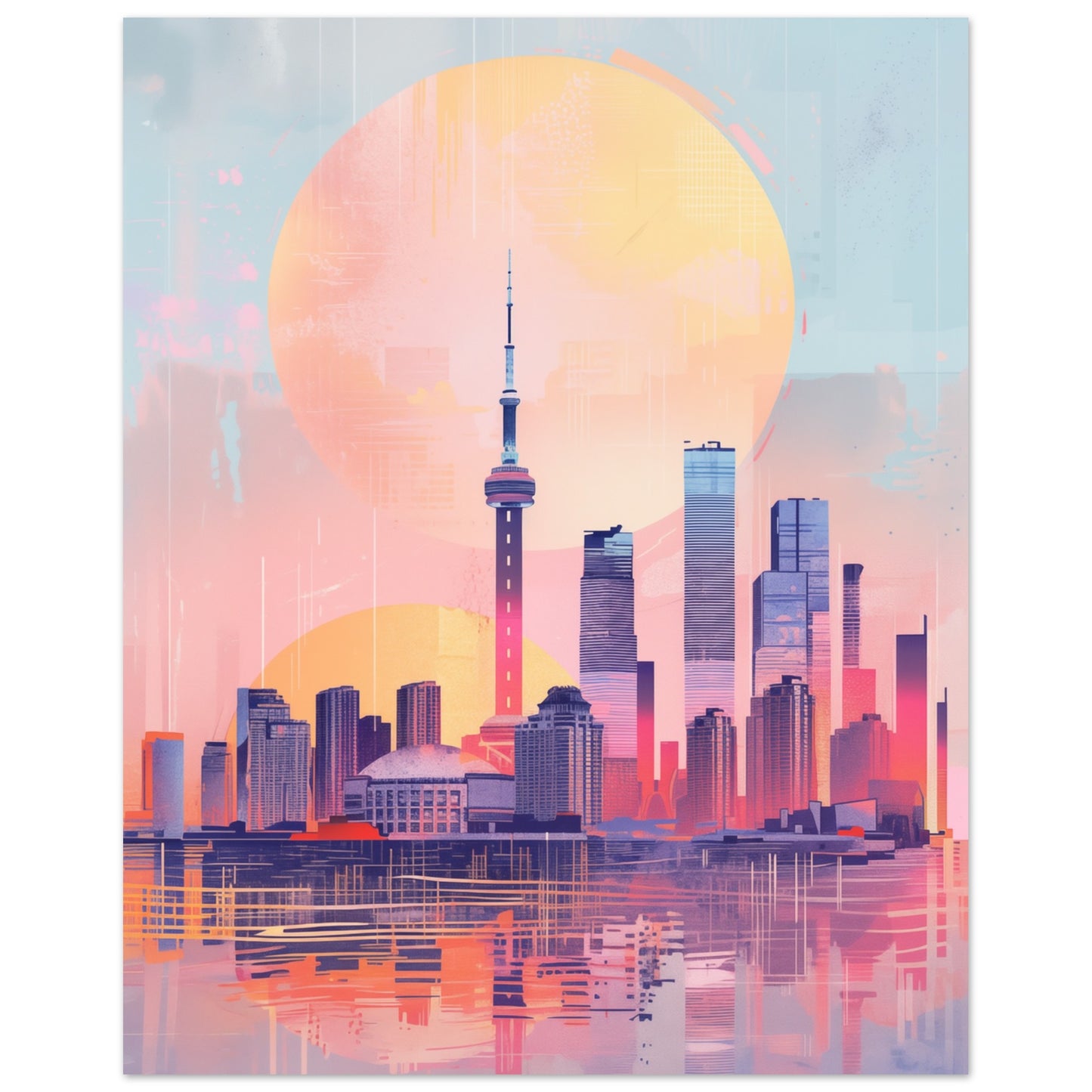 Urbane Dämmerung Poster 40x50 cm - Pixara