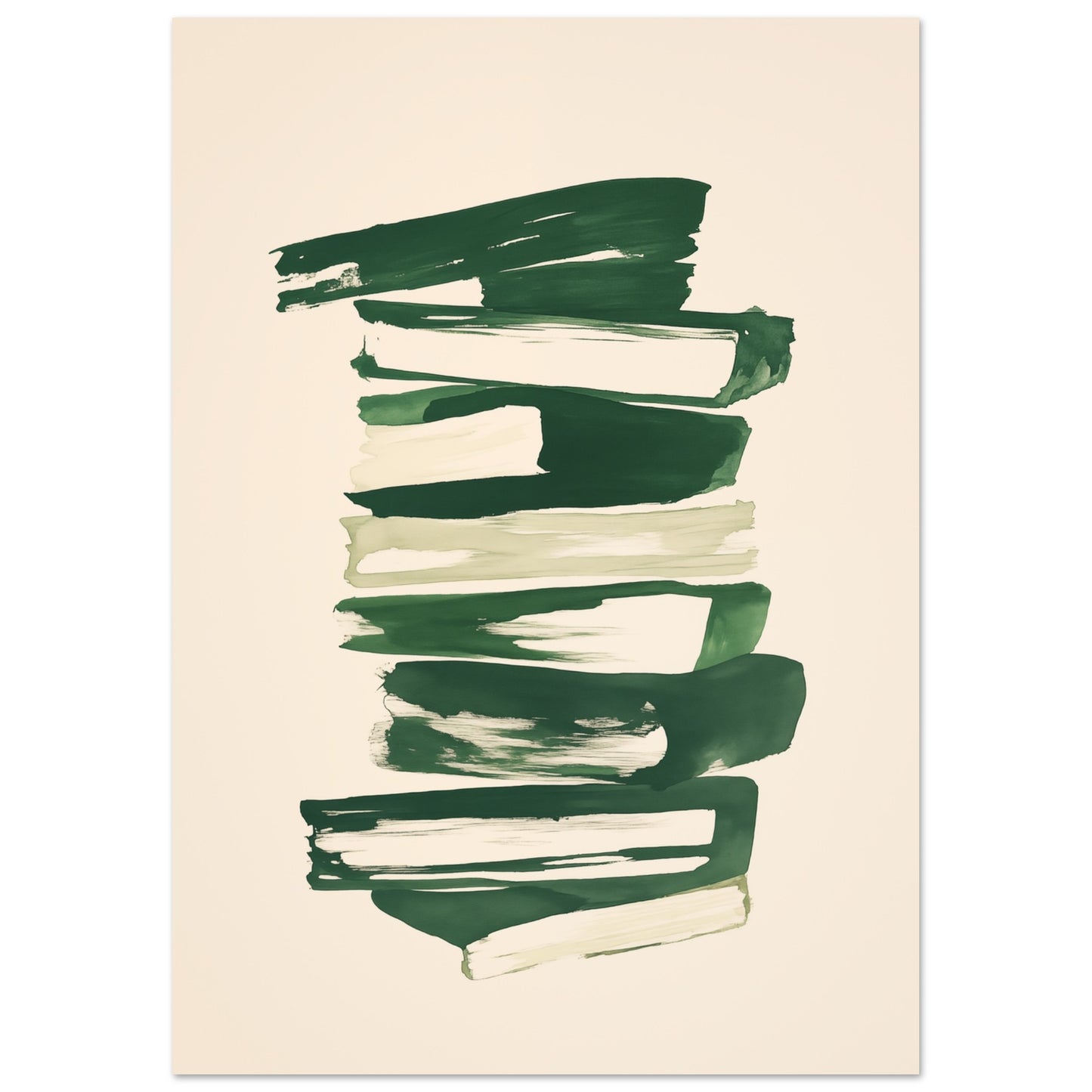 Struktur in Grün – Abstrakte Harmonie Poster 21x29.7 cm - Pixara