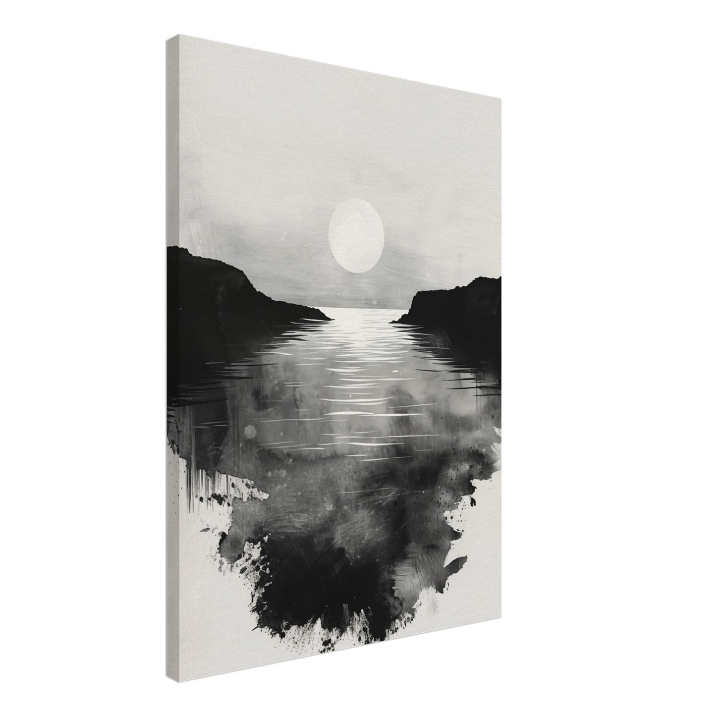 Mondnacht am See Leinwand 50x70 cm - Pixara