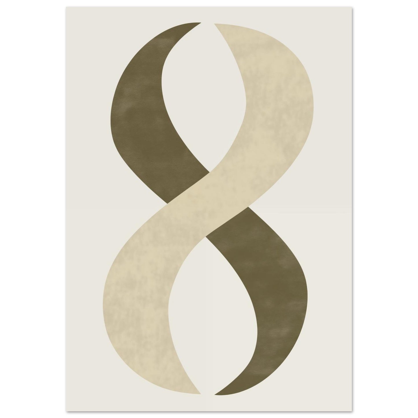 Abstrakte Intertwined Shapes in Erdtönen 21x29.7 cm - Pixara