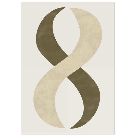 Abstrakte Intertwined Shapes in Erdtönen 21x29.7 cm - Pixara