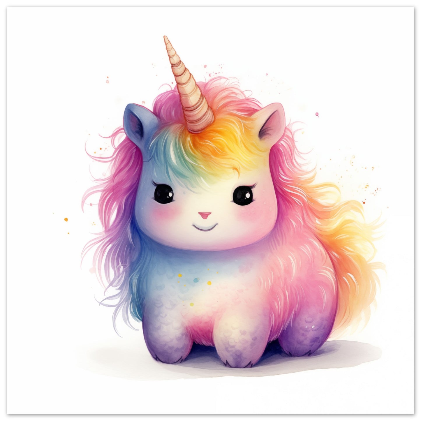 Einhorn "Luna" Poster 30x30 cm - Pixara