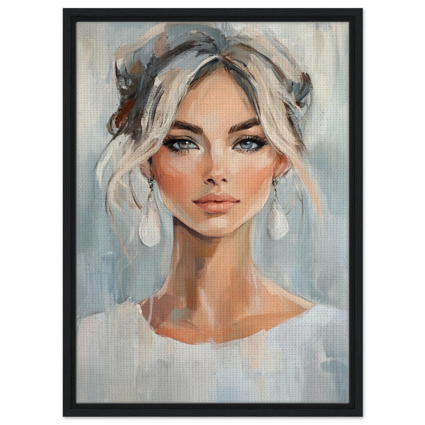 Sanfte Schönheit | Gerahmte Leinwand Schwarzer Rahmen 50x70 cm - Pixara