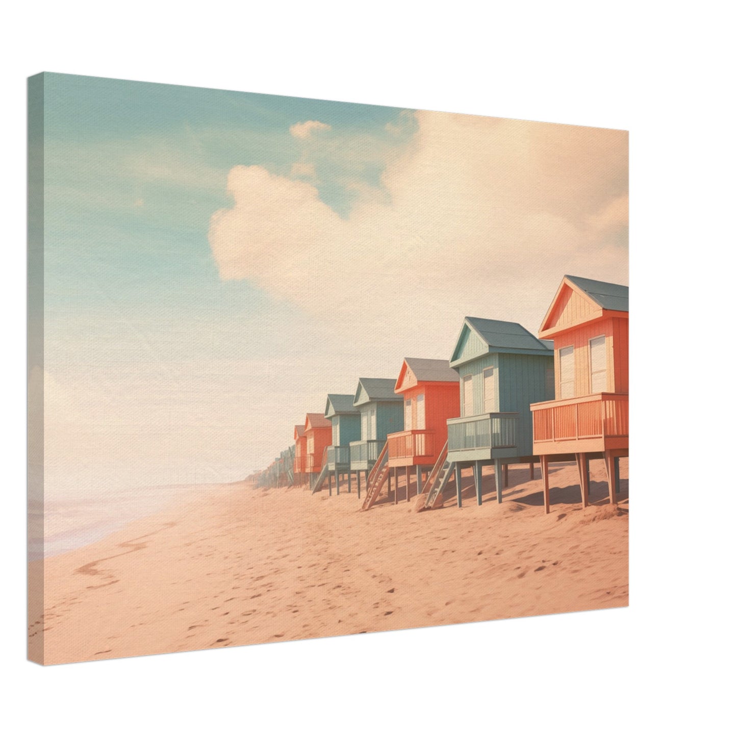 Farbtupfer am Strand Leinwand 50x70 cm - Pixara
