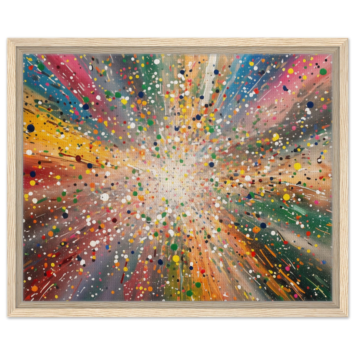 Farbexplosion - Kunst der Bewegung | Gerahmte Leinwand Holzrahmen 40x50 cm - Pixara