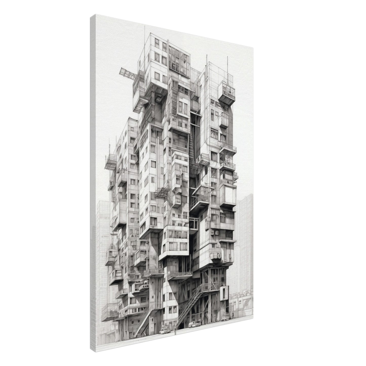 Urban Labyrinth Leinwand 60x90 cm - Pixara