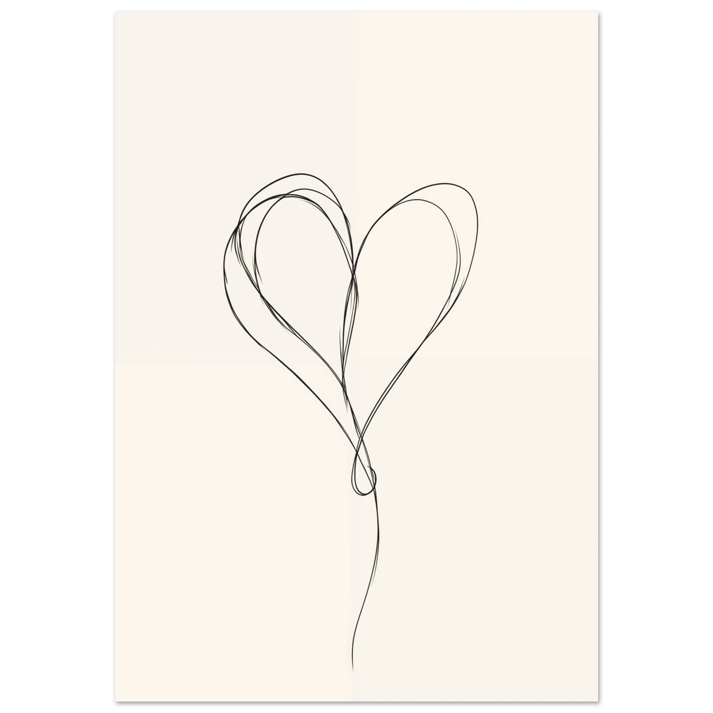 One-Line Love Poster 70x100 cm - Pixara
