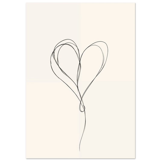 One-Line Love Poster 70x100 cm - Pixara