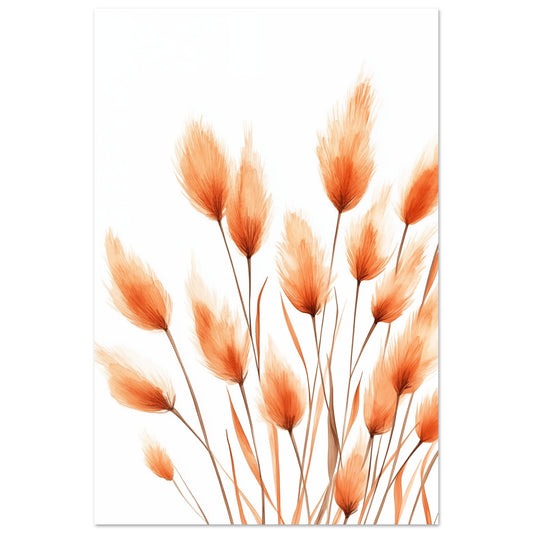 Orangene Hasenschwanzgräser 60x90 cm - Pixara
