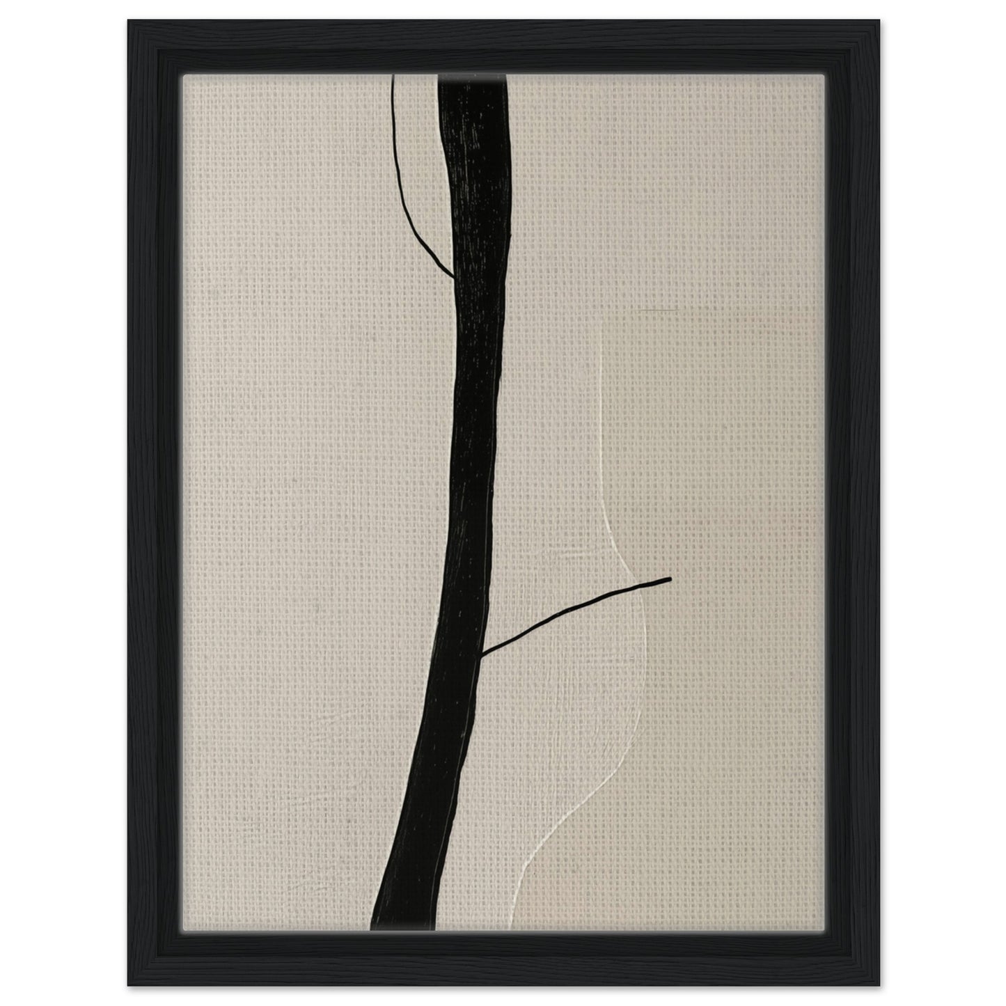 Zarte Linien der Natur | Gerahmte Leinwand 30x40 cm Schwarzer Rahmen - Pixara