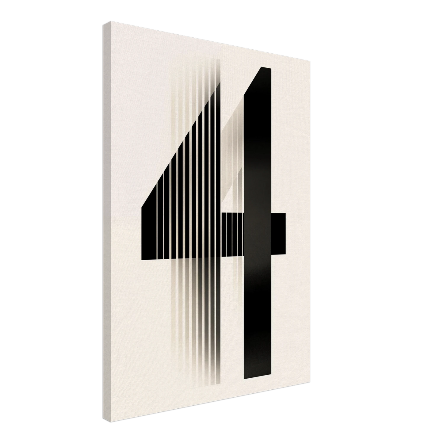 Typografische Illusion – Moderne geometrische Komposition Leinwand 50x70 cm - Pixara