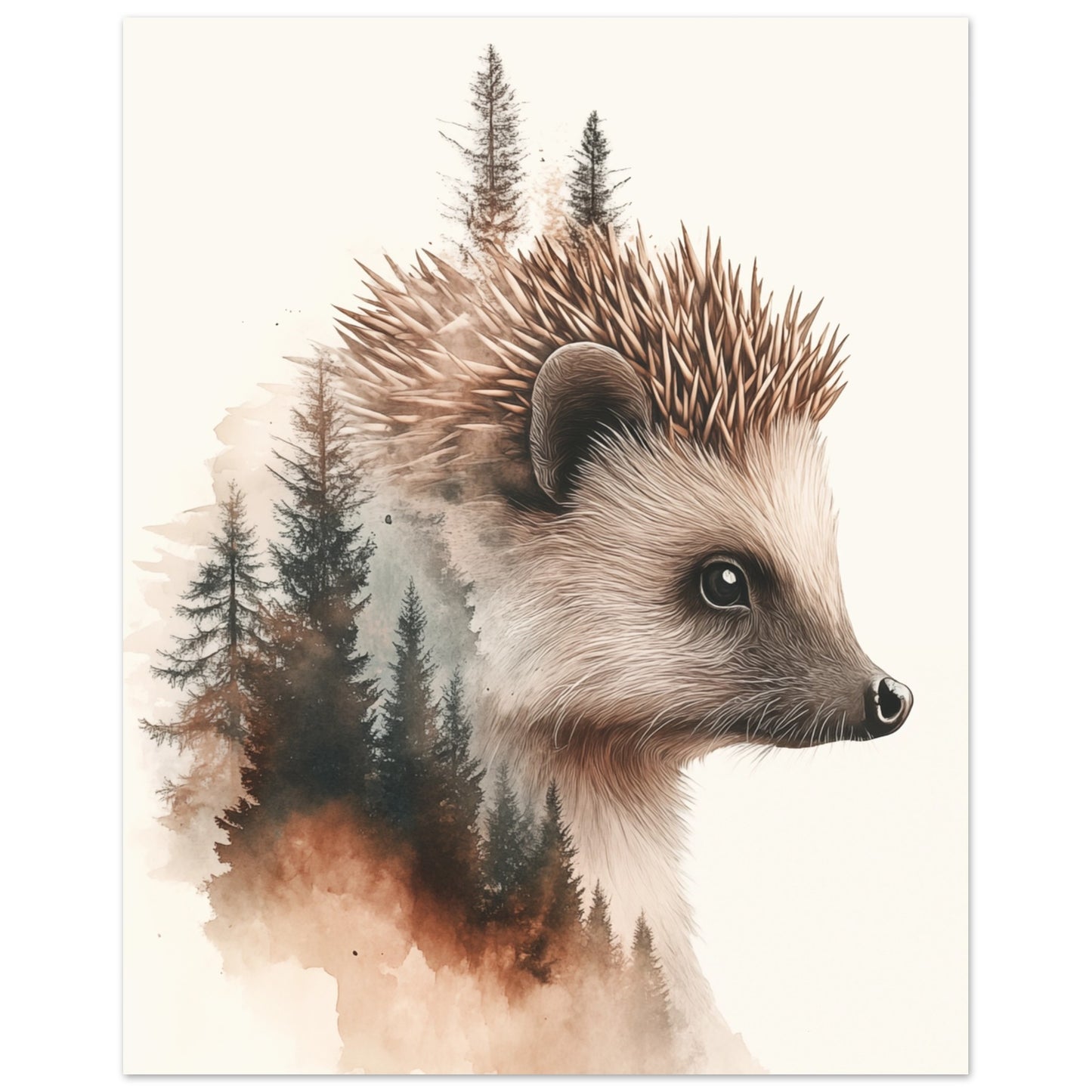 Doppelbelichtung Igel 20x25 cm - Pixara