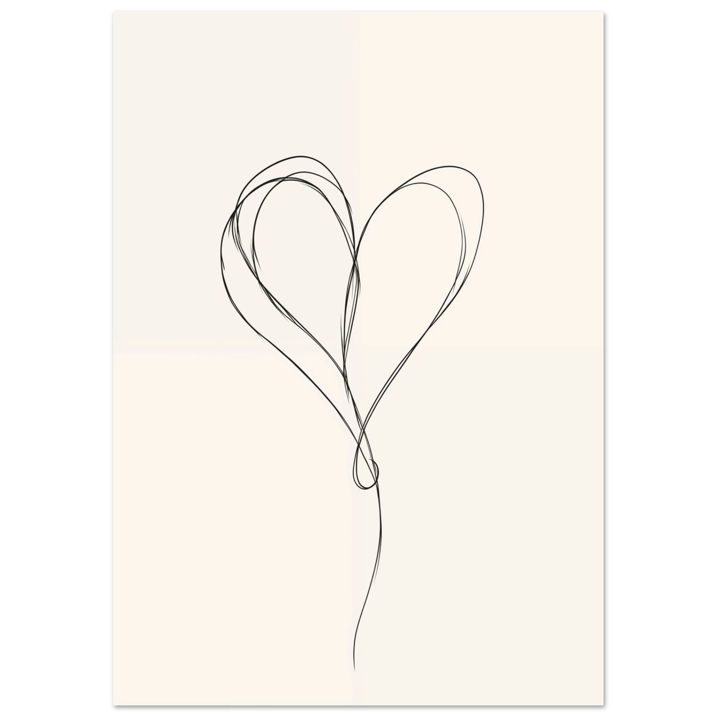 One-Line Love Poster 21x29.7 cm - Pixara