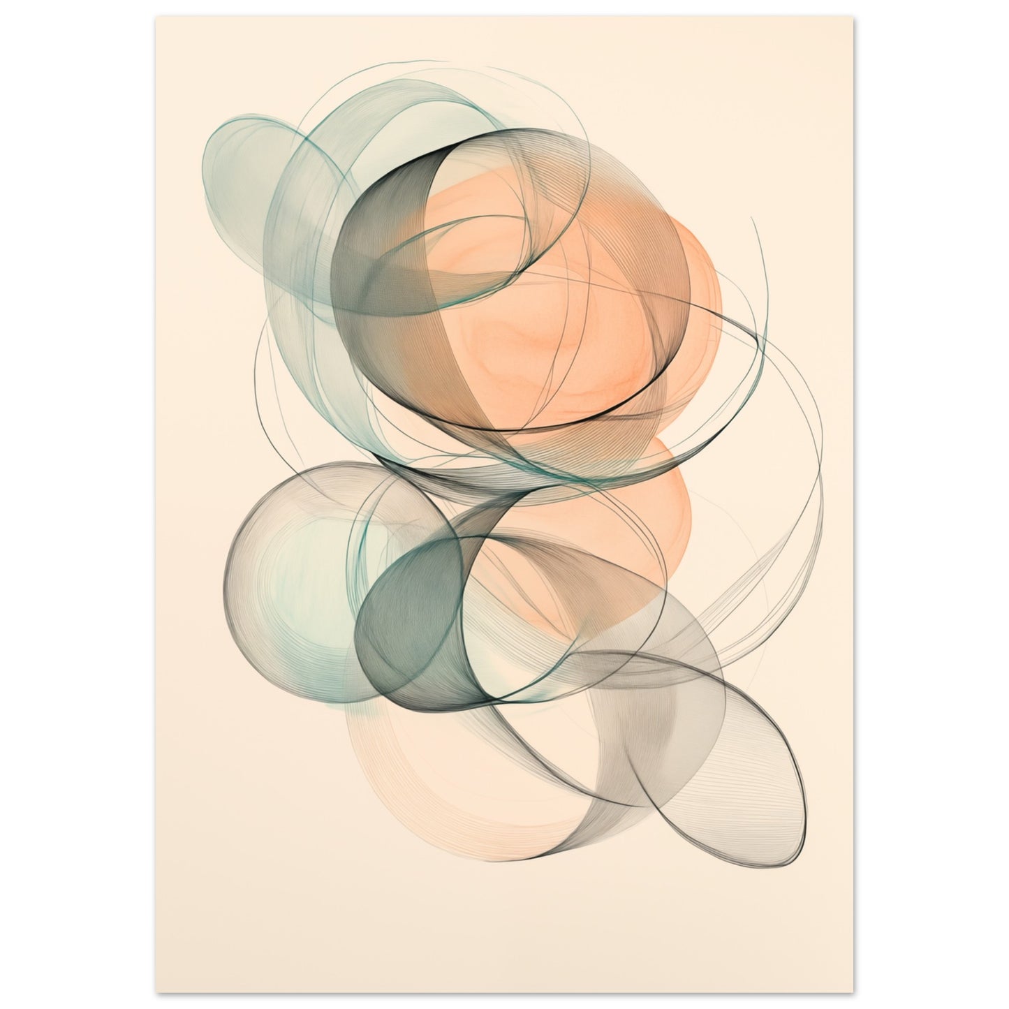 Transparente Kreise in Bewegung 50x70 cm - Pixara