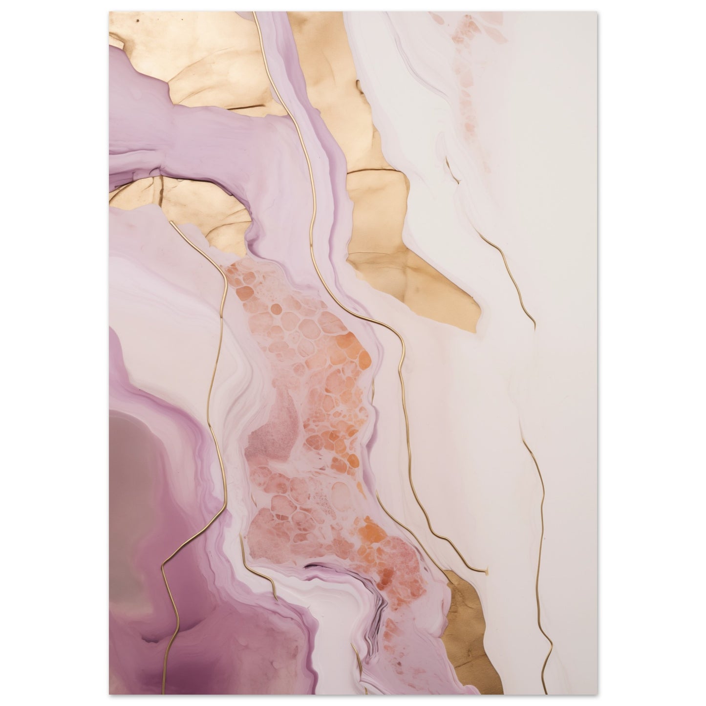 Abstrakter Goldschwung Poster 50x70 cm - Pixara