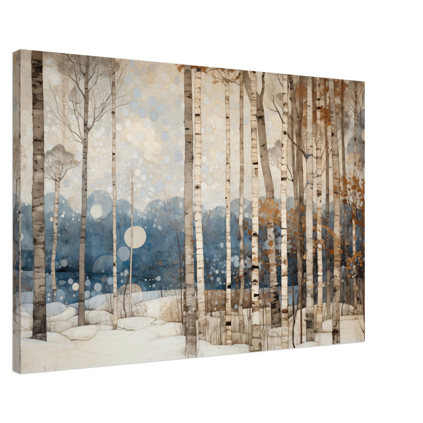 Winterliche Stille Leinwand 60x90 cm - Pixara
