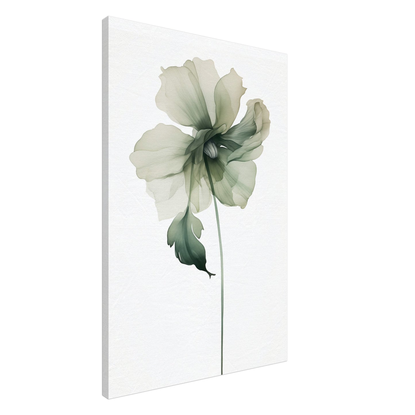 Grüne Anmut Leinwand 60x90 cm - Pixara