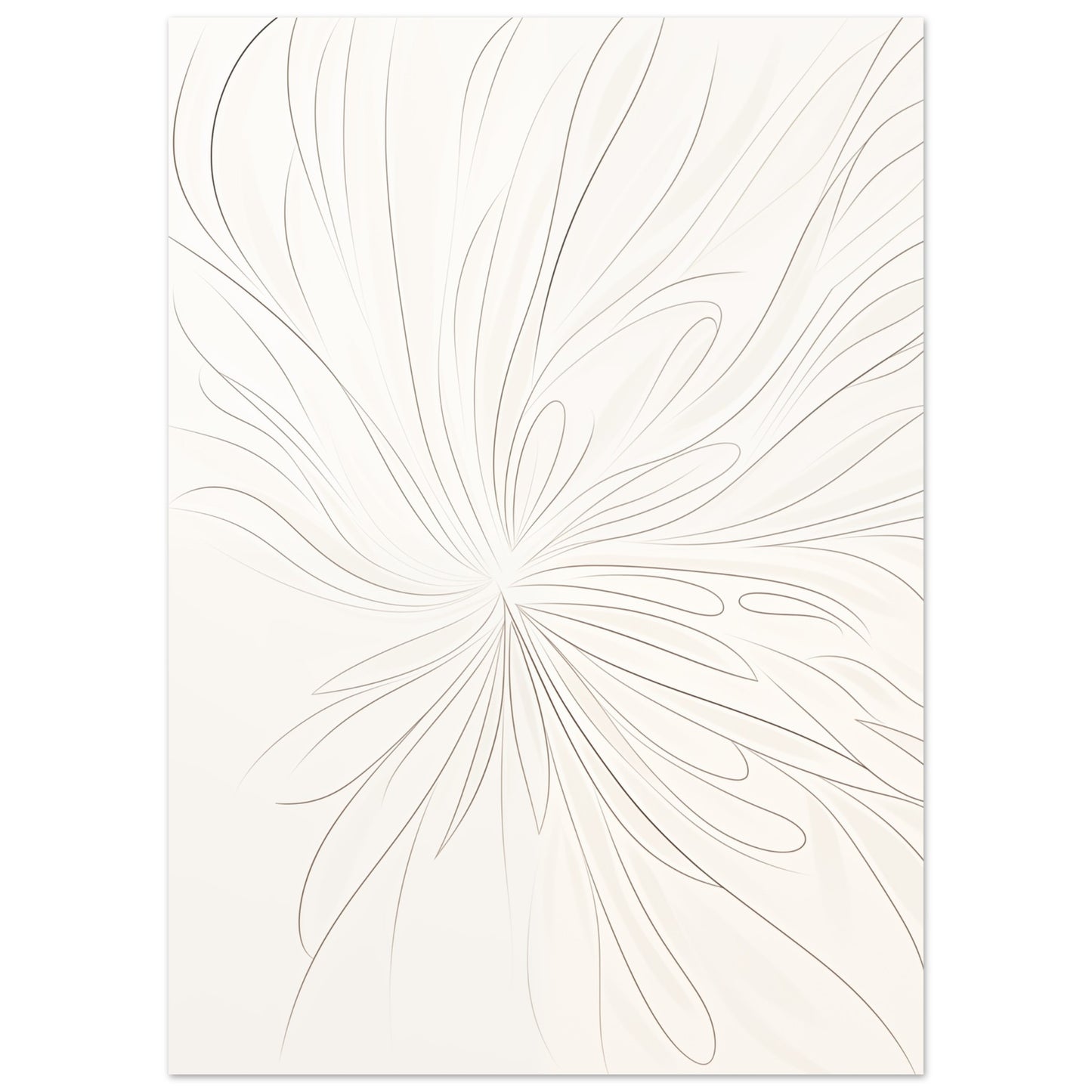 Feathery Lines Poster 50x70 cm - Pixara