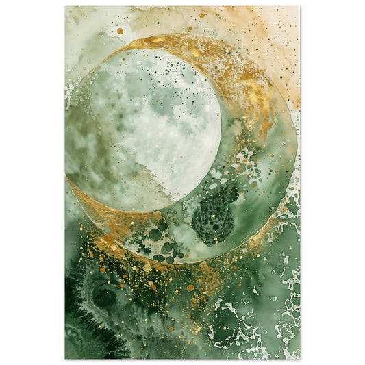 Grüngold Welle 60x90 cm - Pixara