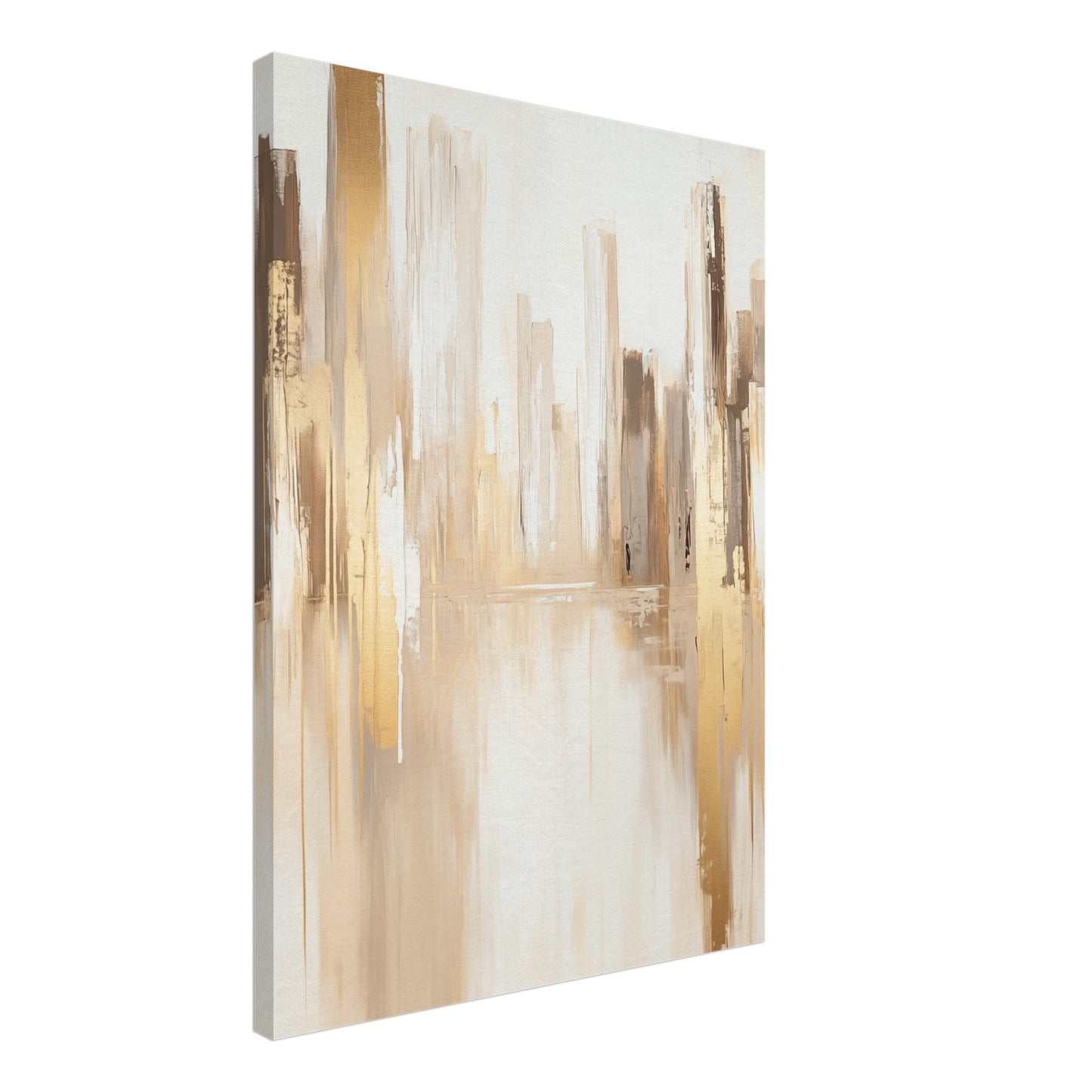 Goldene Skyline Leinwand 50x70 cm - Pixara