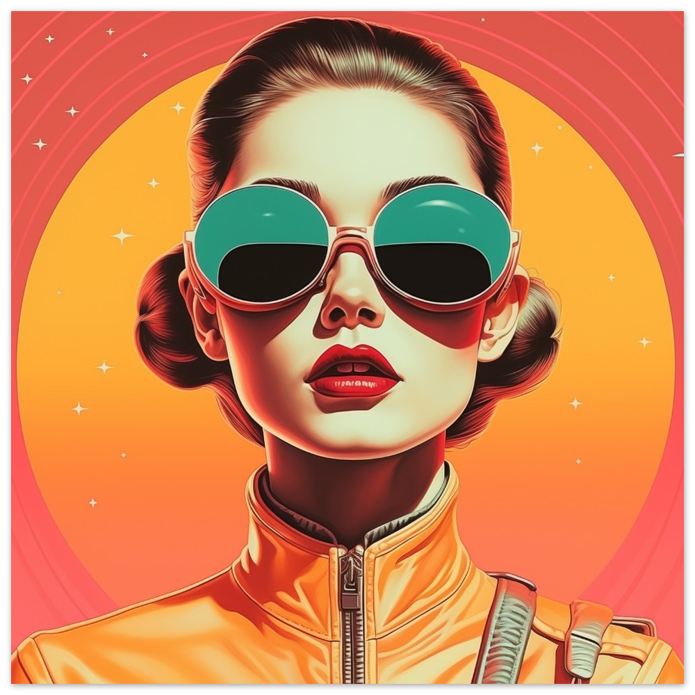 Retrofuturistische Diva 25x25 cm - Pixara