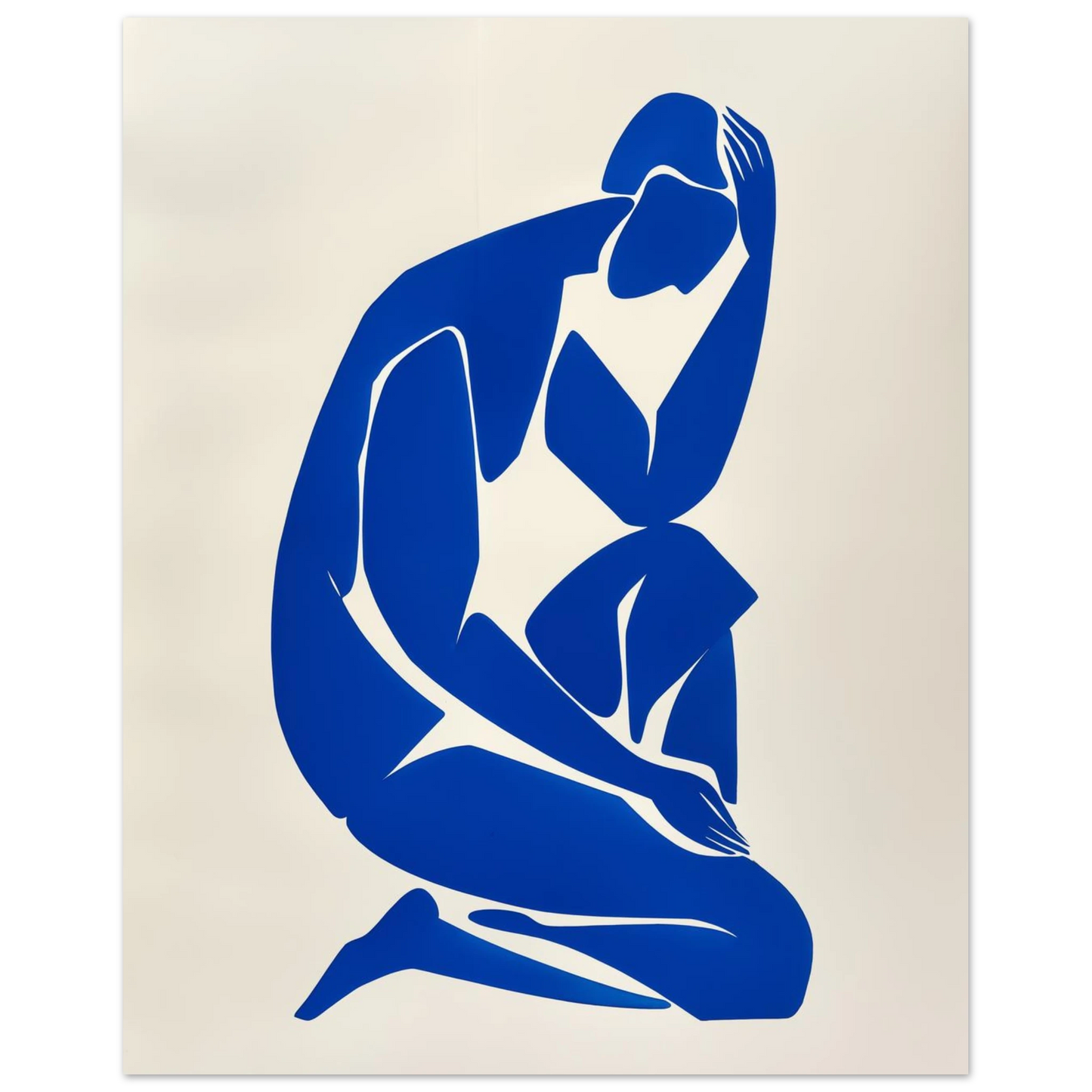 Stille Figur in Blau Poster 40x50 cm - Pixara