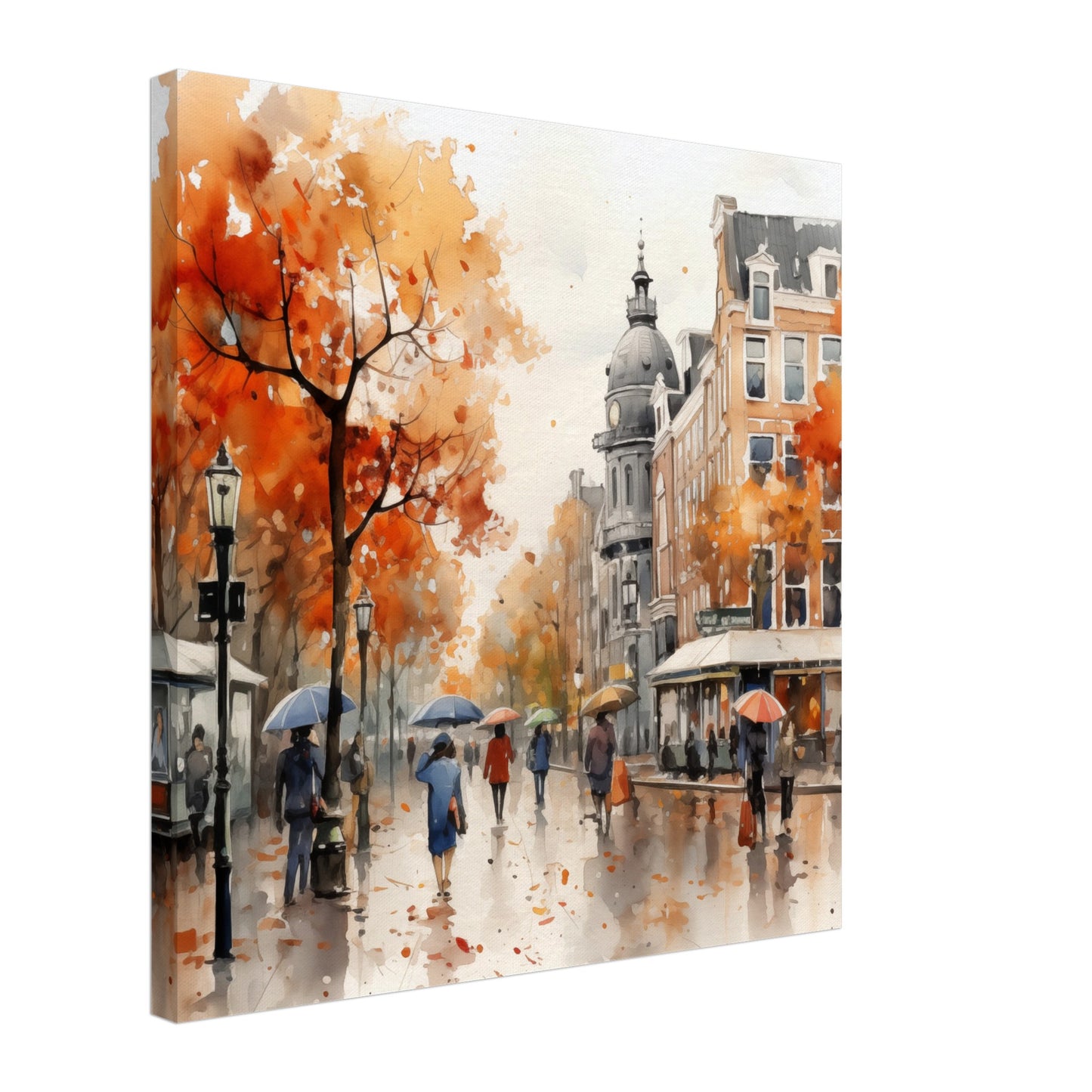Regnerischer Herbsttag Leinwand 50x50 cm - Pixara