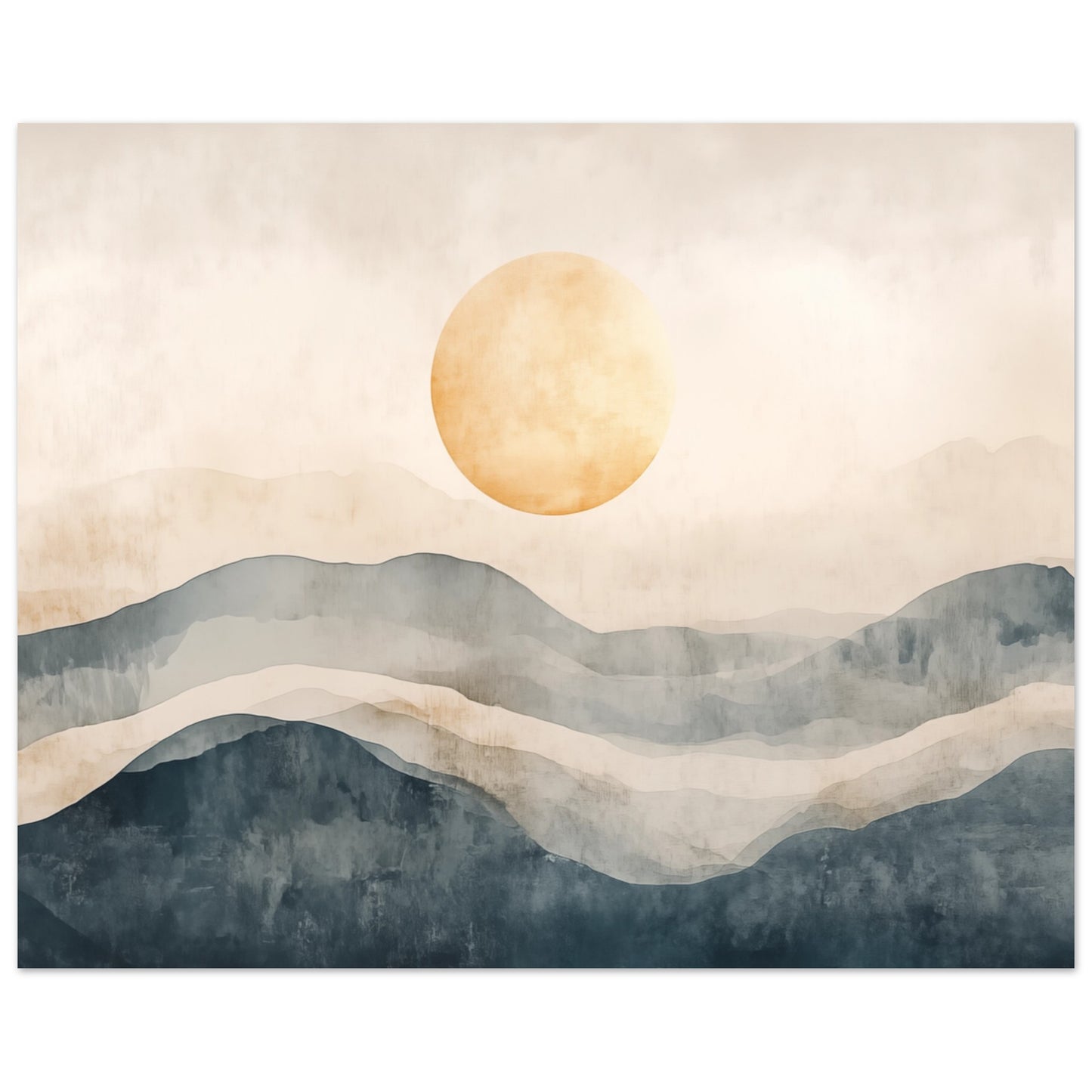 Japandi Sonnenaufgang Poster 20x25 cm - Pixara