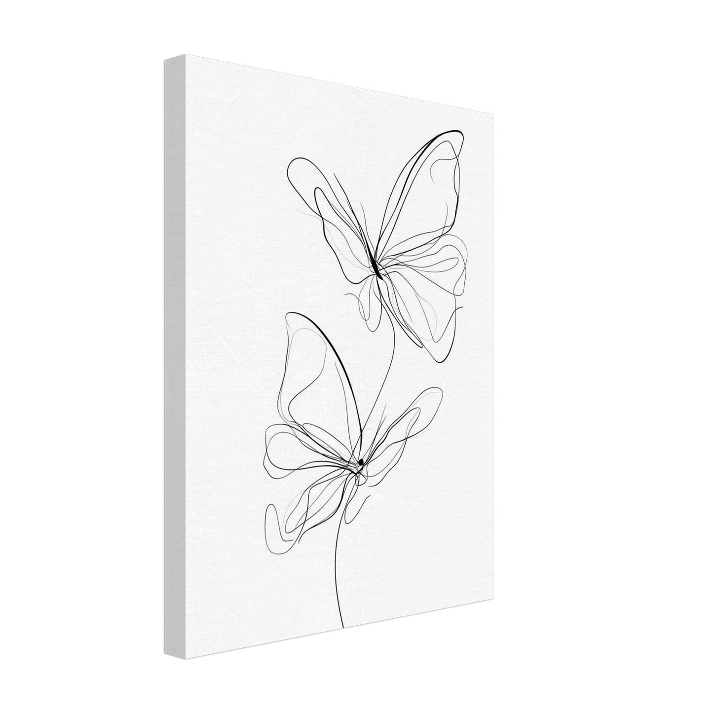 Federleicht – Schmetterlinge in Linie Leinwand 30x40 cm - Pixara