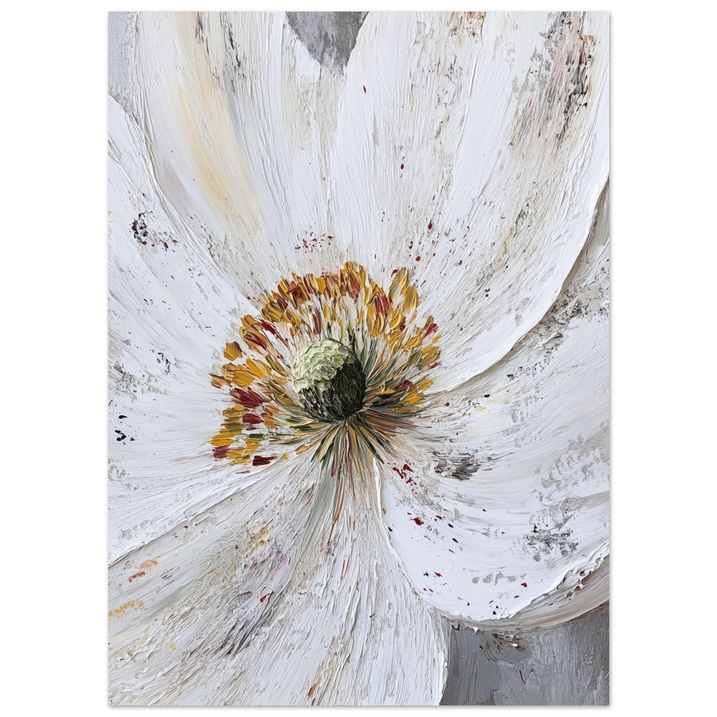 Weiße Blume in Nahaufnahme Poster 13x18 cm - Pixara