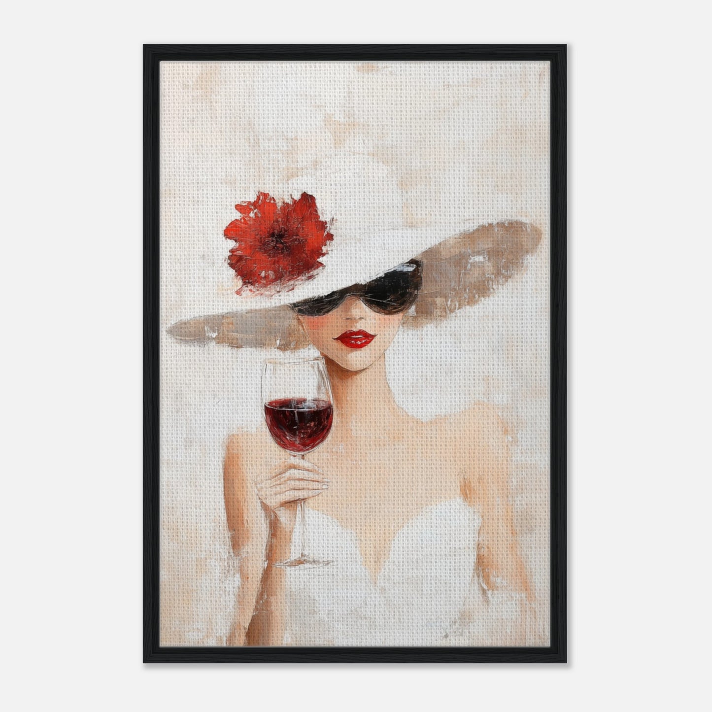 Impressionistische Eleganz | Gerahmte Leinwand - Pixara