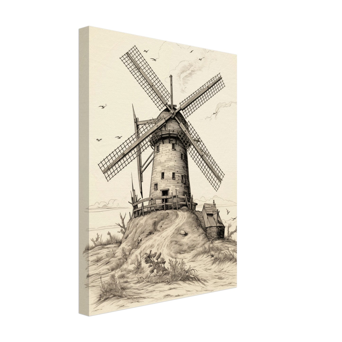 Haverbeck-Mühle Leinwand 30x40 cm - Pixara