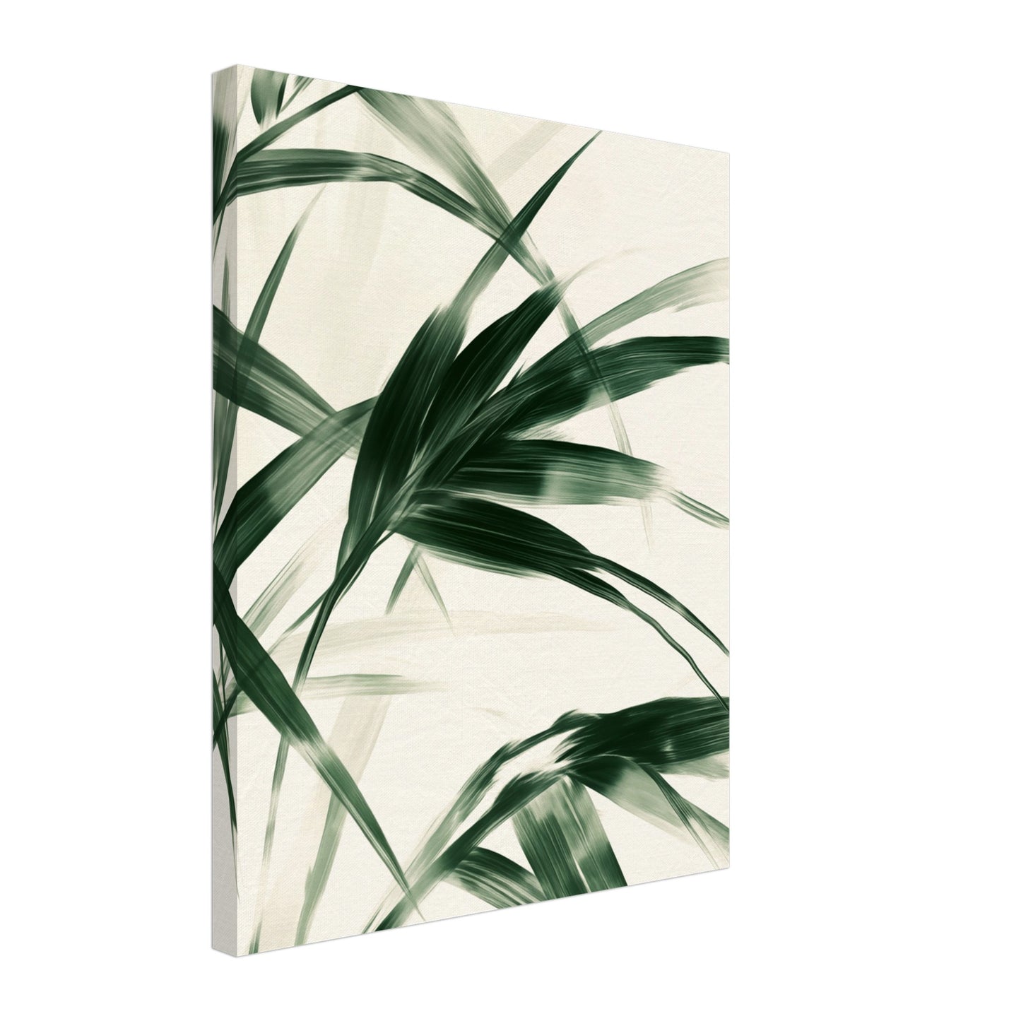 Palm Harmony – Minimalistisches Naturdesign Leinwand 40x50 cm - Pixara