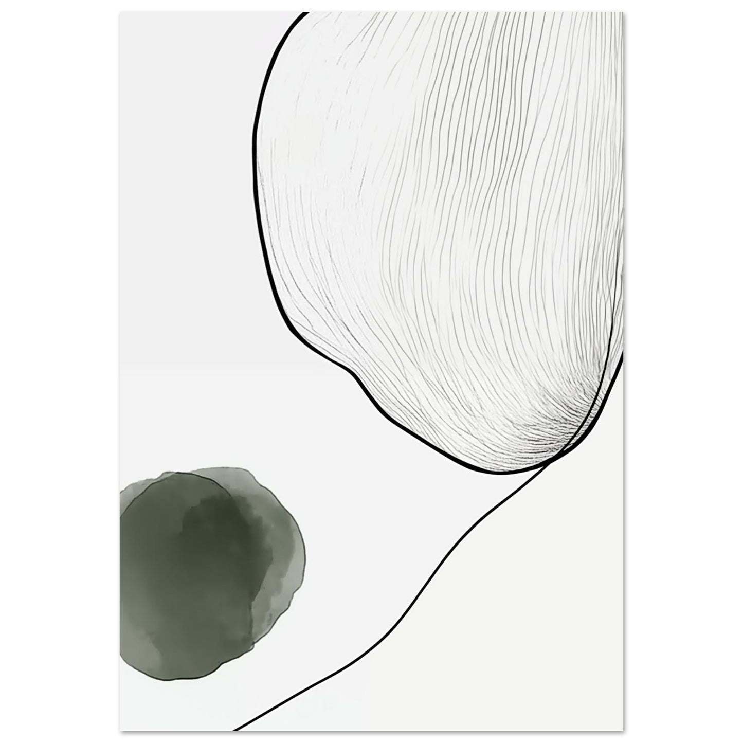 Verbindung in Stille – Abstrakte Linienkunst 70x100 cm - Pixara