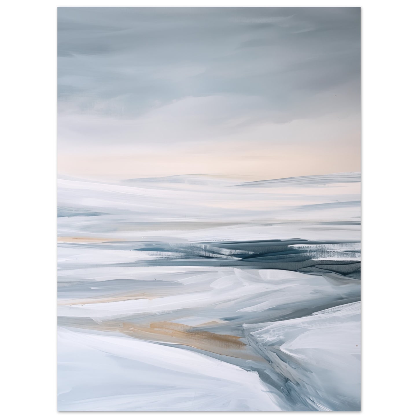 Verschneite Tiefen Poster 30x40 cm - Pixara