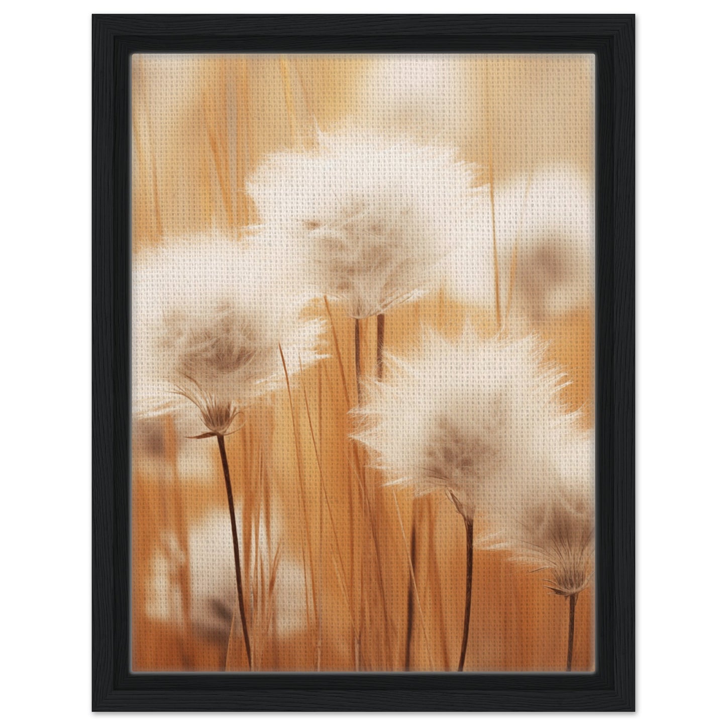 Cotton Calm | Gerahmte Leinwand Schwarzer Rahmen 30x40 cm - Pixara