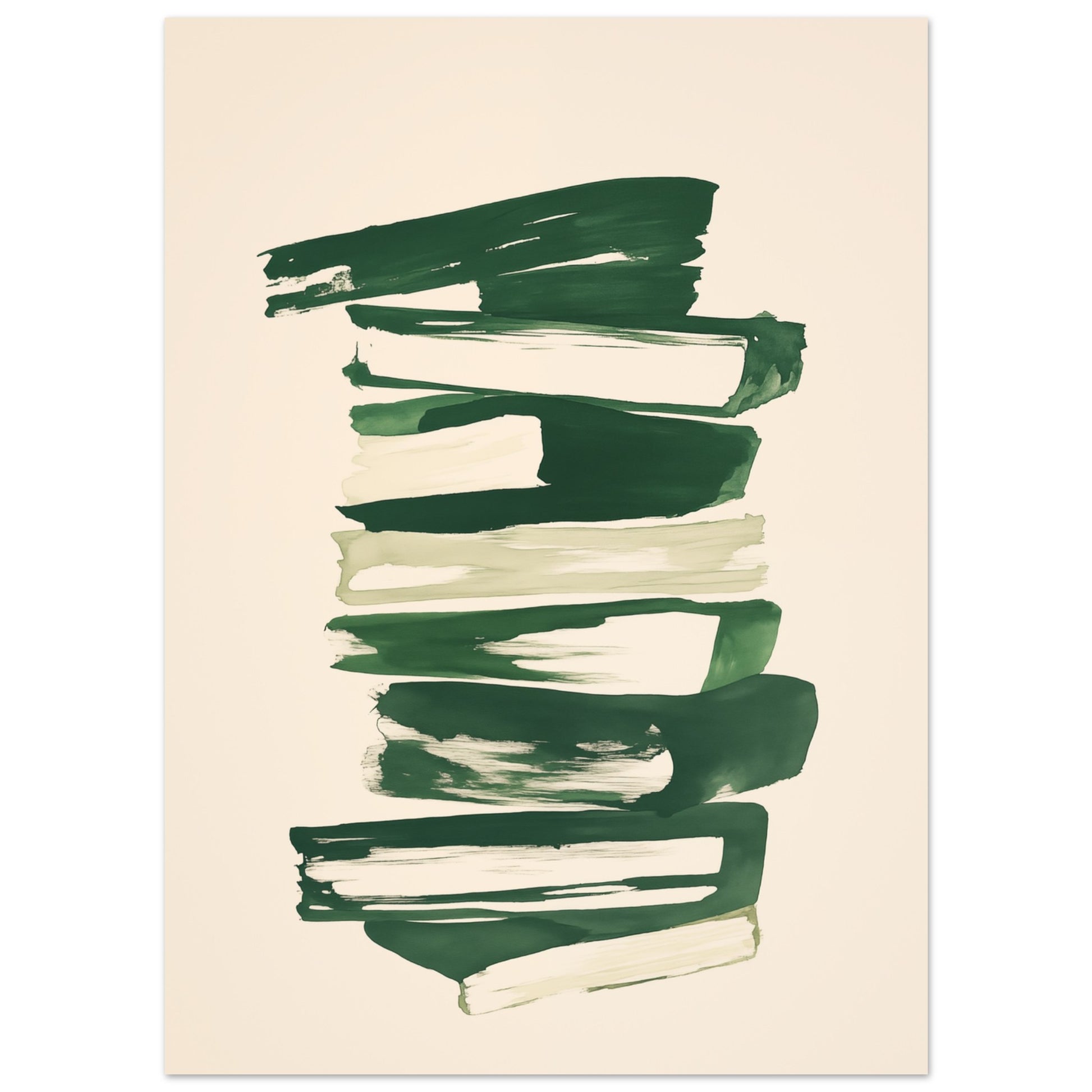 Struktur in Grün – Abstrakte Harmonie Poster 13x18 cm - Pixara