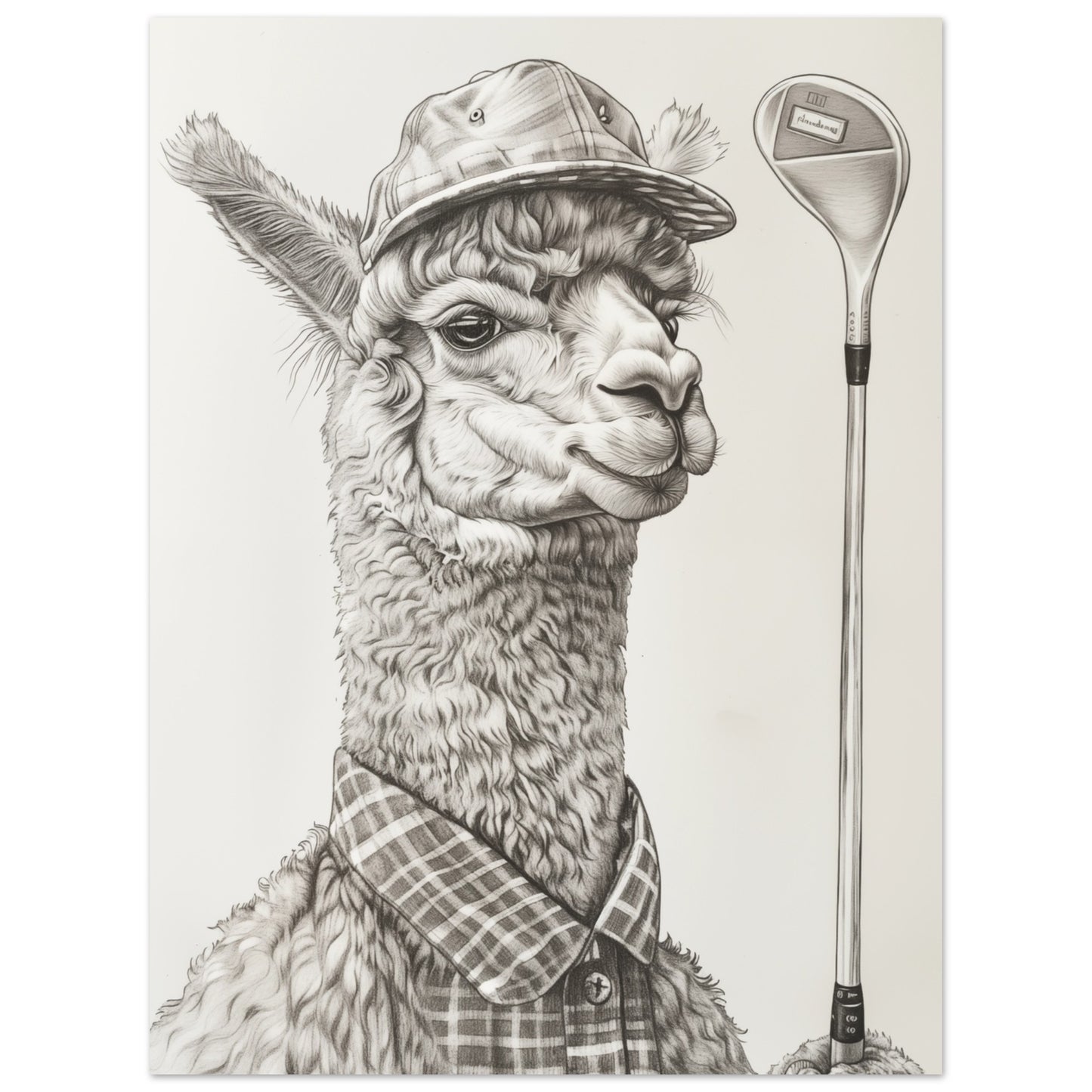 Alpaka am Abschlag 30x40 cm - Pixara