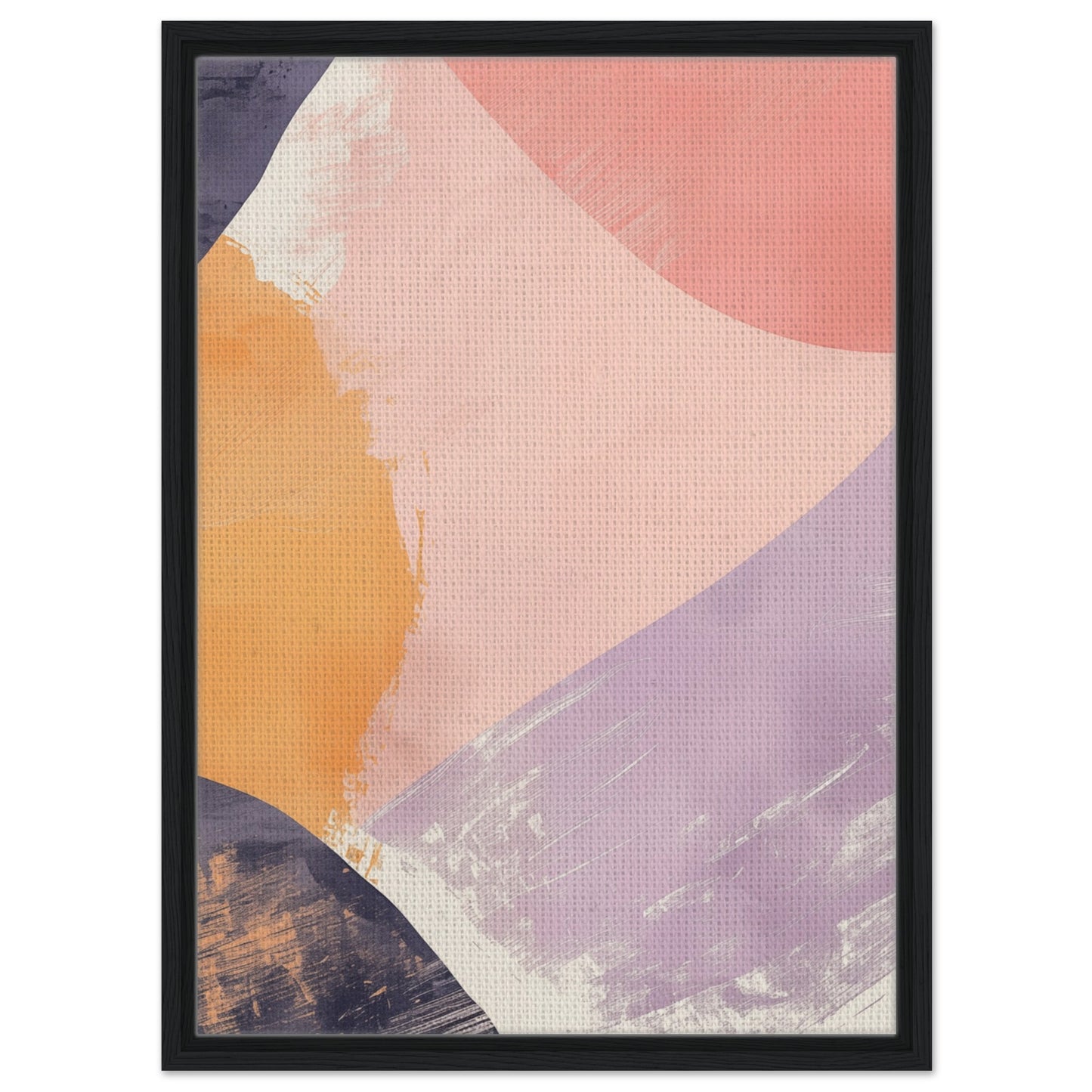 Geometrische Morgenröte | Gerahmte Leinwand Schwarzer Rahmen 50x70 cm - Pixara