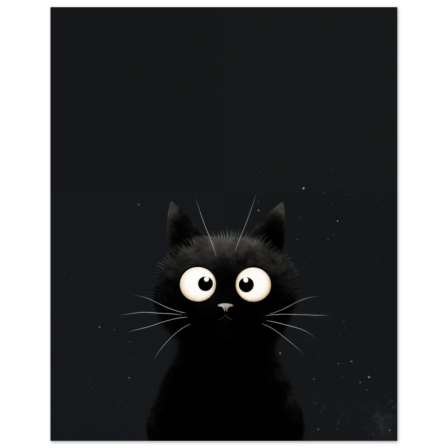"Midnight", der Kater Poster 20x25 cm - Pixara