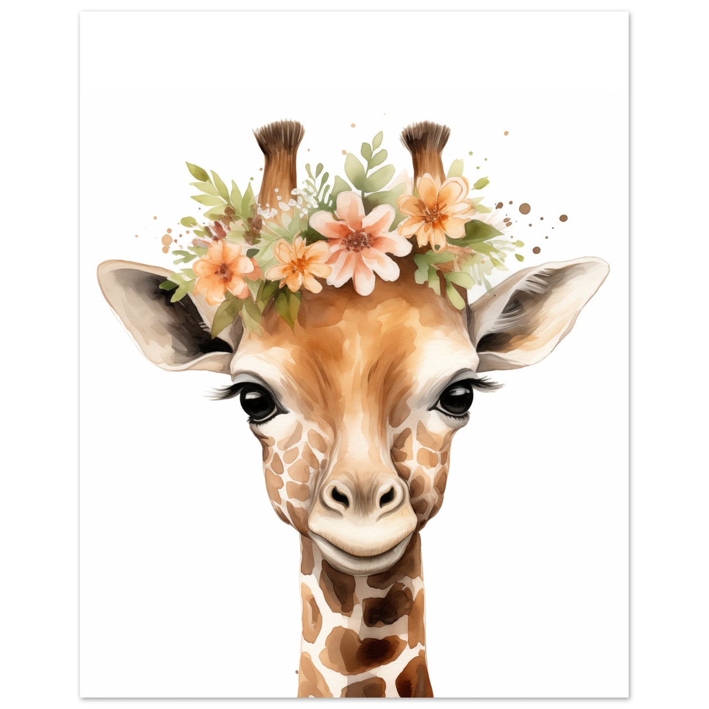 Giraffe "Giselle" Poster 40x50 cm - Pixara