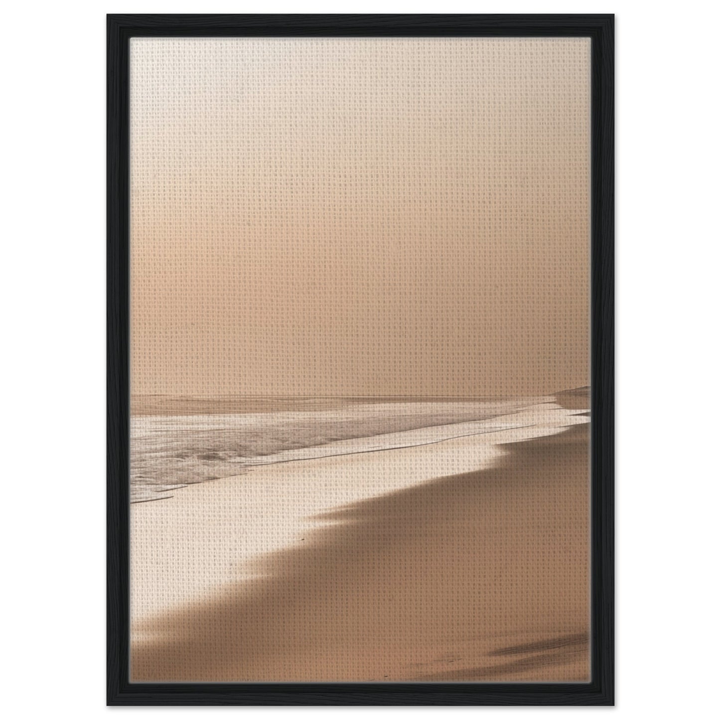 Tranquil Waves | Gerahmte Leinwand Schwarzer Rahmen 50x70 cm - Pixara