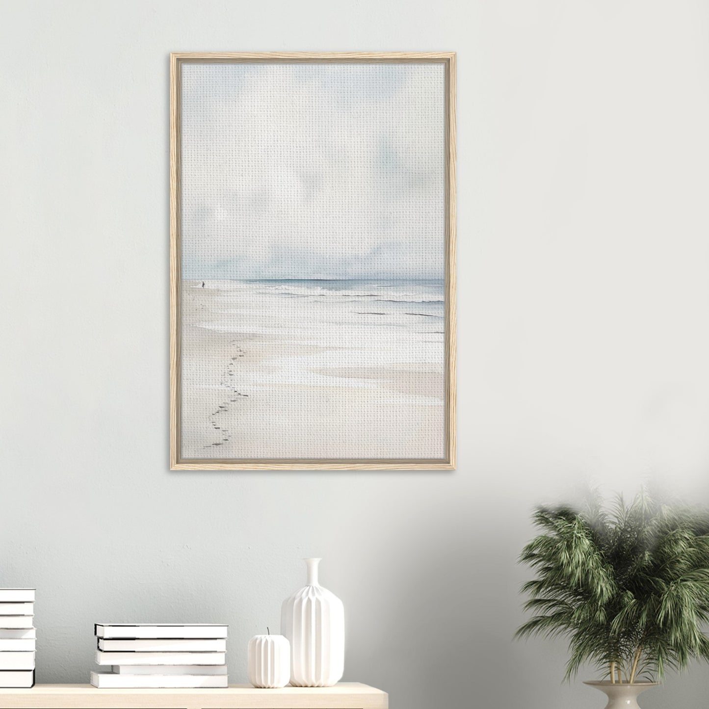 Sandspuren | Gerahmte Leinwand - Pixara