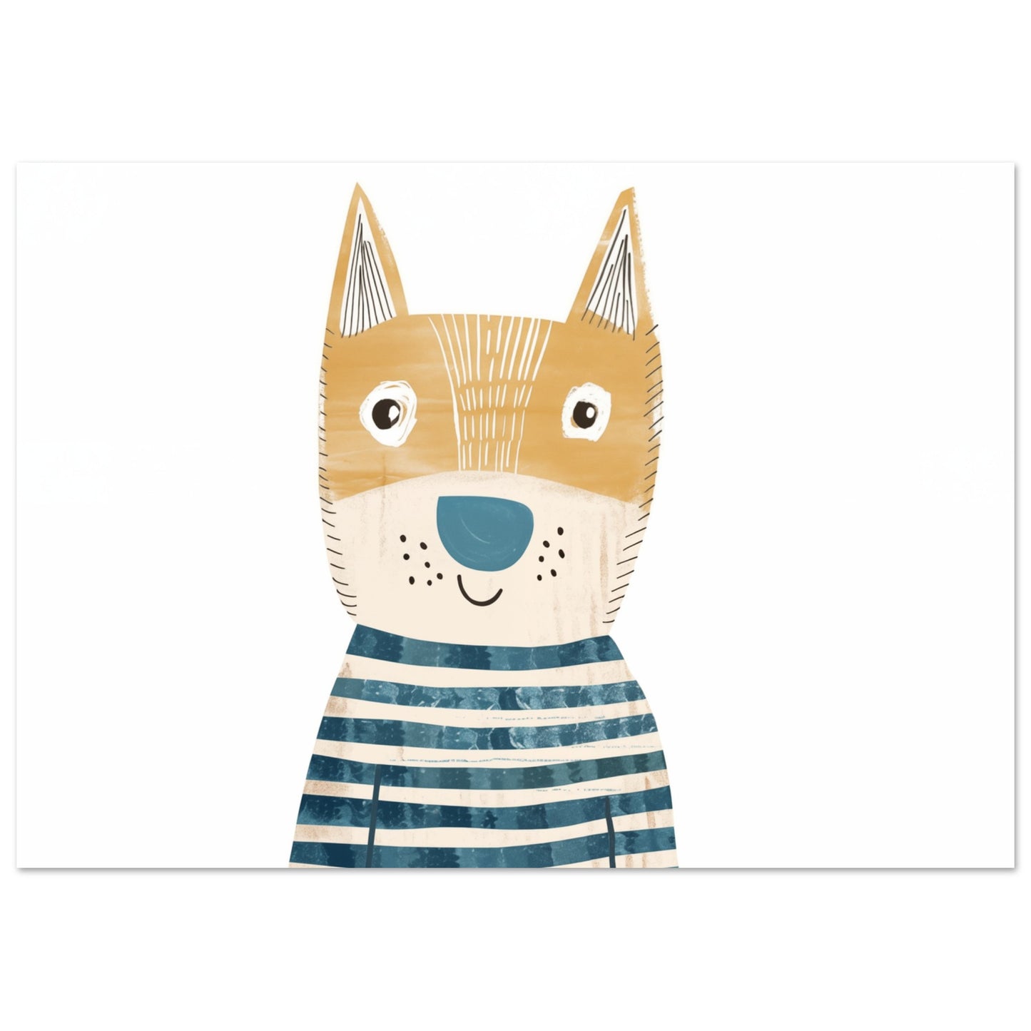 Bodo der freundliche Hund Poster A4 21x29.7 cm - Pixara