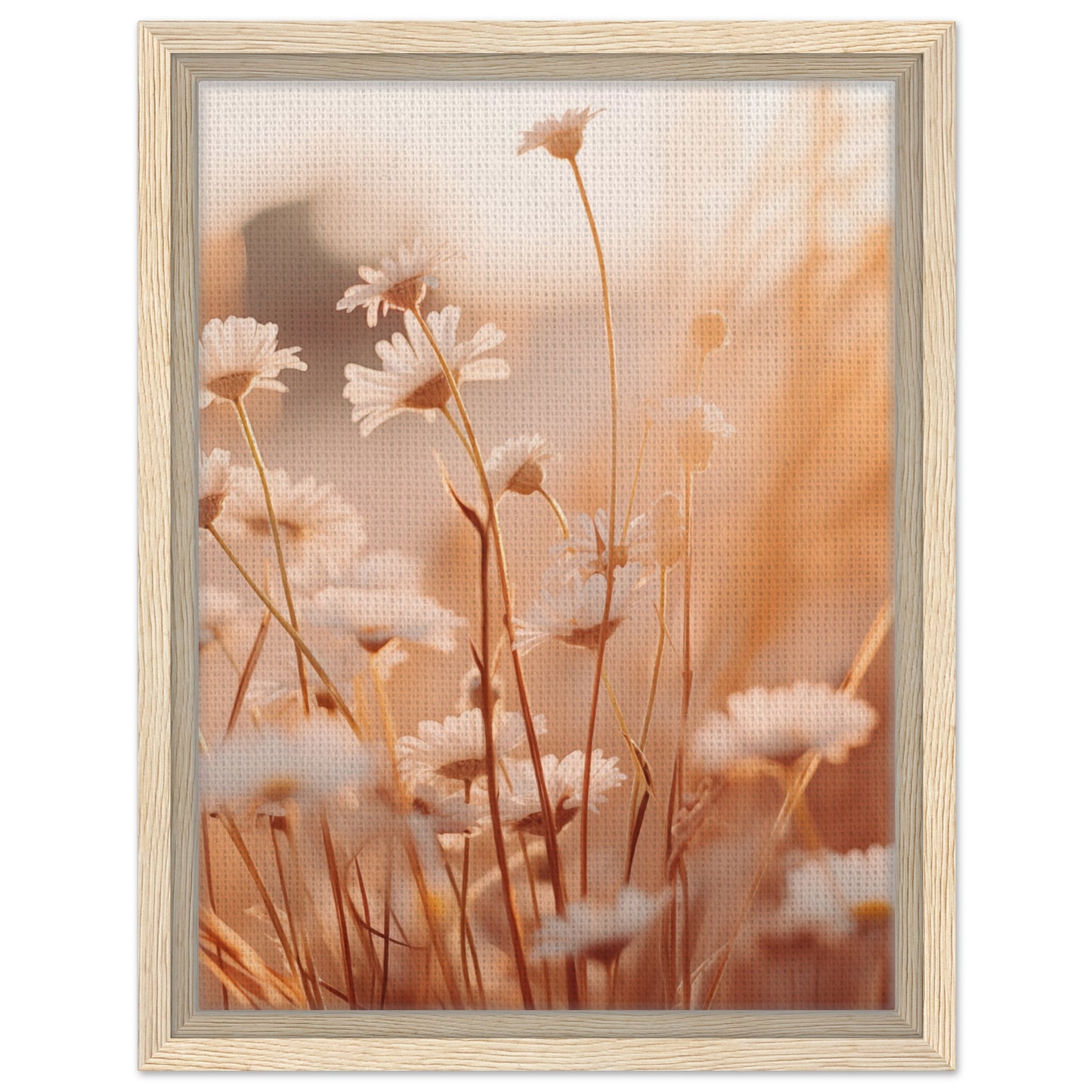 Morgendämmerung im Feld | Gerahmte Leinwand Holzrahmen 30x40 cm - Pixara