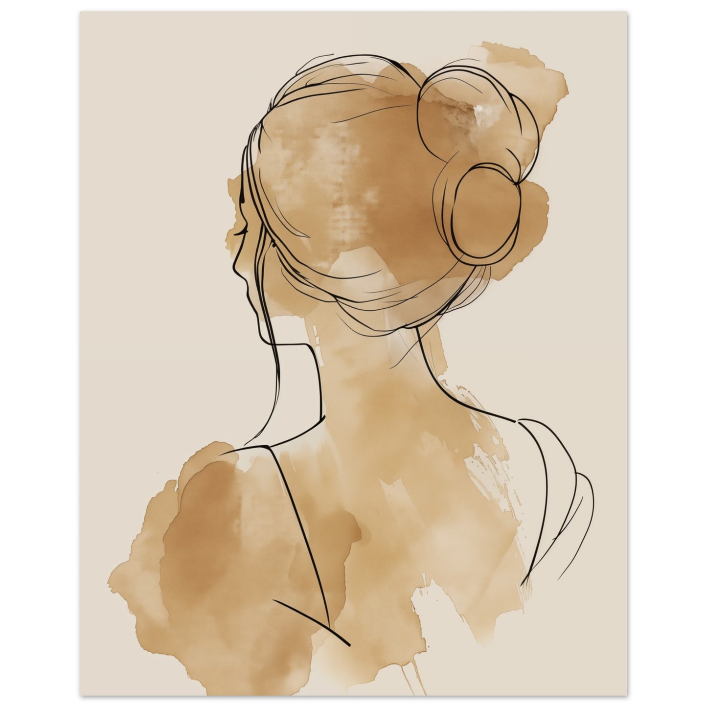 Goldene Reflexion Poster 40x50 cm - Pixara