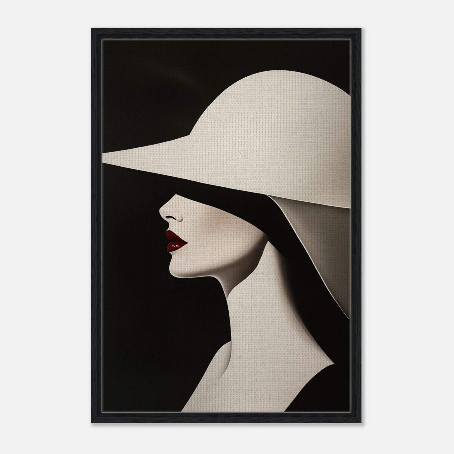Minimalistisches Profil | Gerahmte Leinwand - Pixara