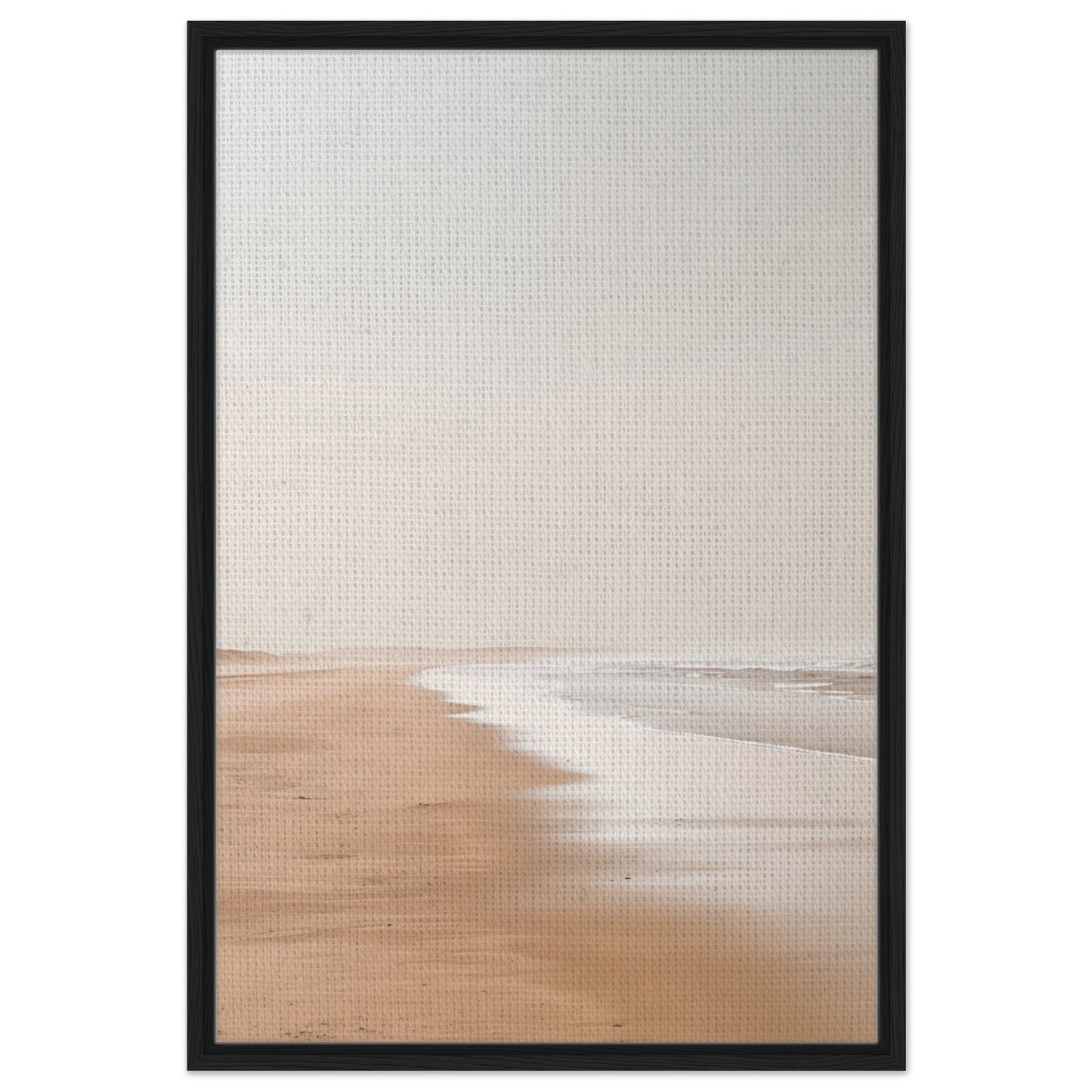 Serenity by the Sea | Gerahmte Leinwand Schwarzer Rahmen 60x90 cm - Pixara